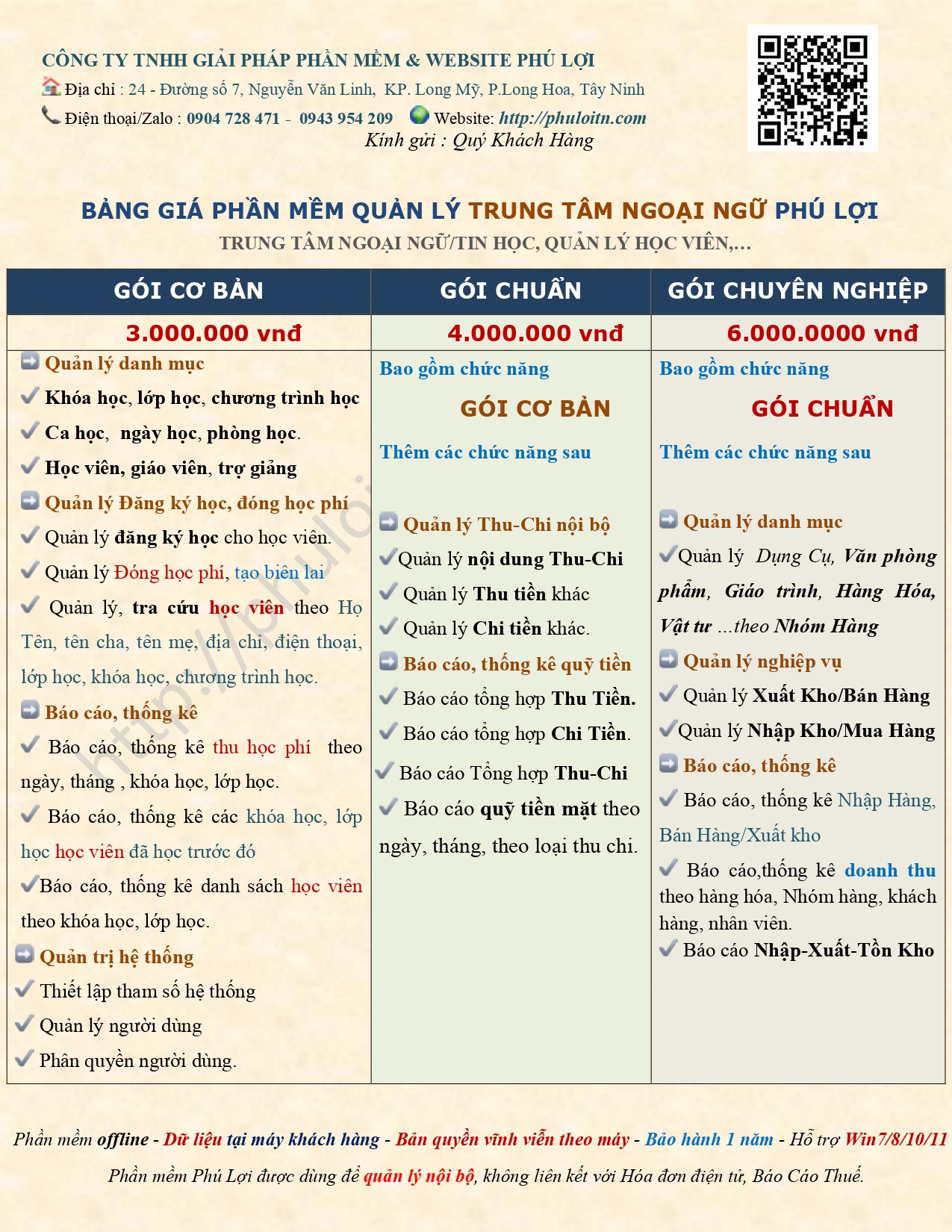 Phần mềm quản lý trung tâm ngoại ngữ