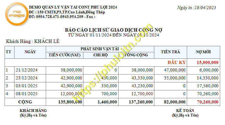 Báo cáo Phần mềm quản lý vận tải hàng hóa,vận chuyển logictics Phú Lợi